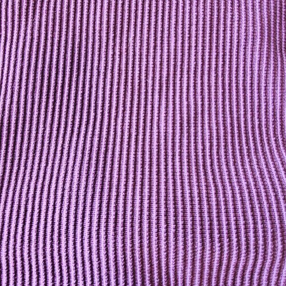 Babaton Aritzia Dark Purple Structured Knit Ribbed Cropped Halter Top Sz XXS - Picture 2 of 7